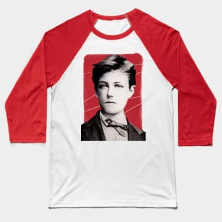 French Surrealist Poet Arthur Rimbaud illustration Baseball T-Shirt